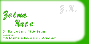 zelma mate business card